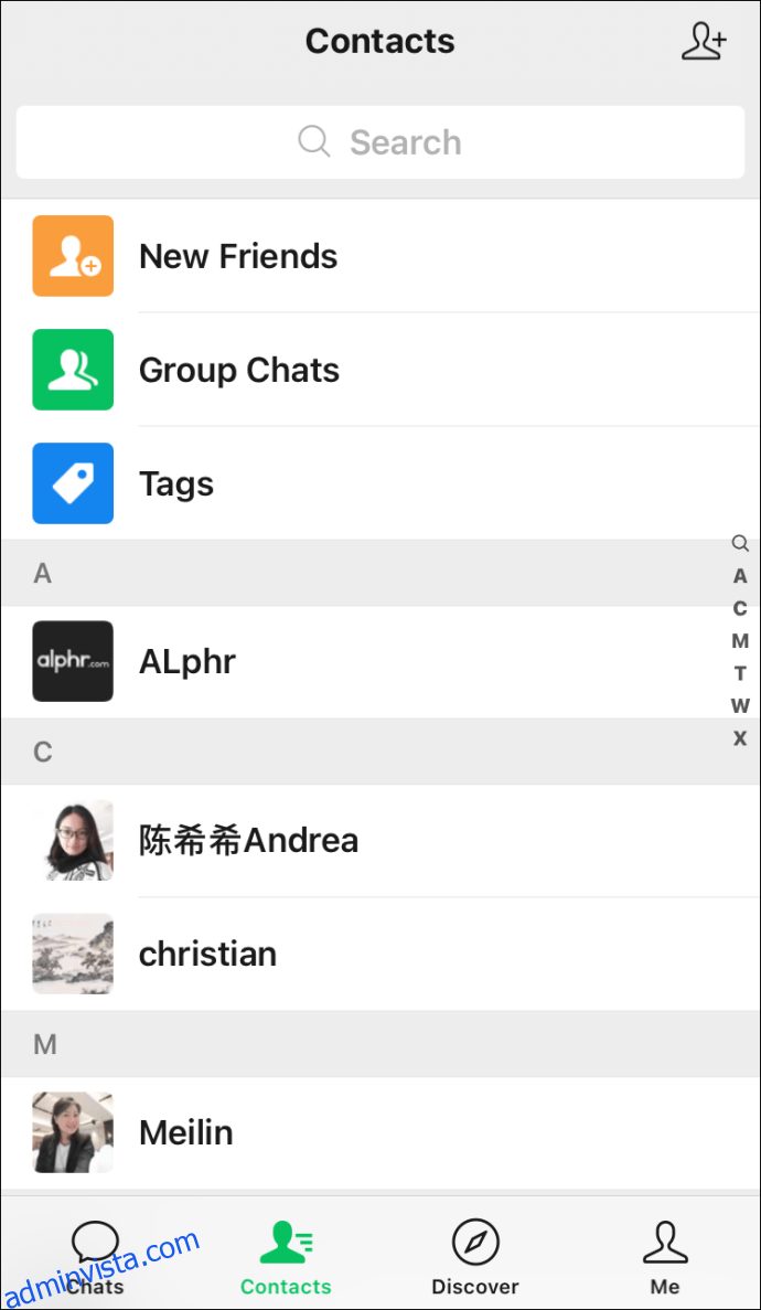 كيفية حذف جهة اتصال في WeChat 3