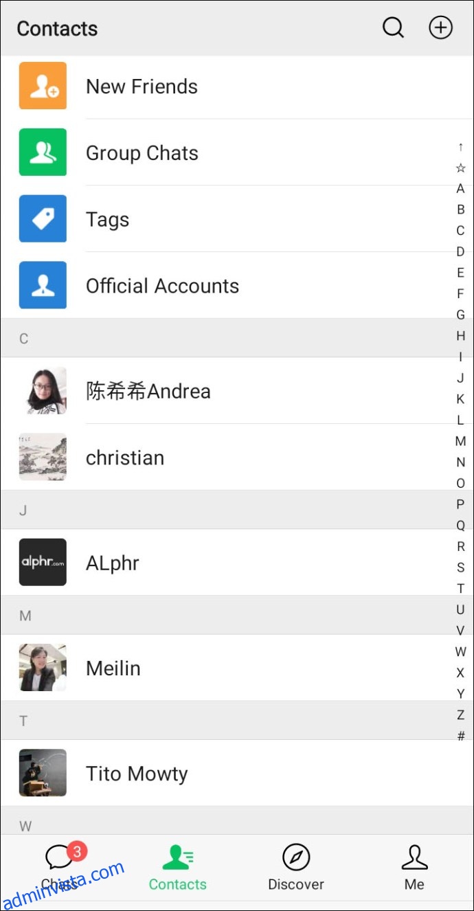 كيفية حذف جهة اتصال في WeChat 10