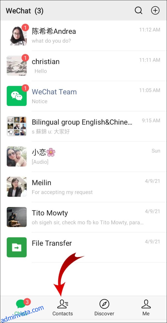 كيفية حذف جهة اتصال في WeChat 9