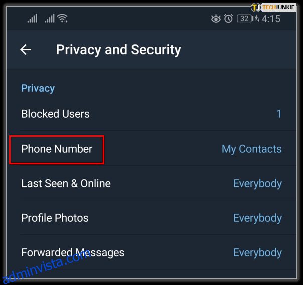 كيفية إخفاء رقم هاتفك في Telegram 3