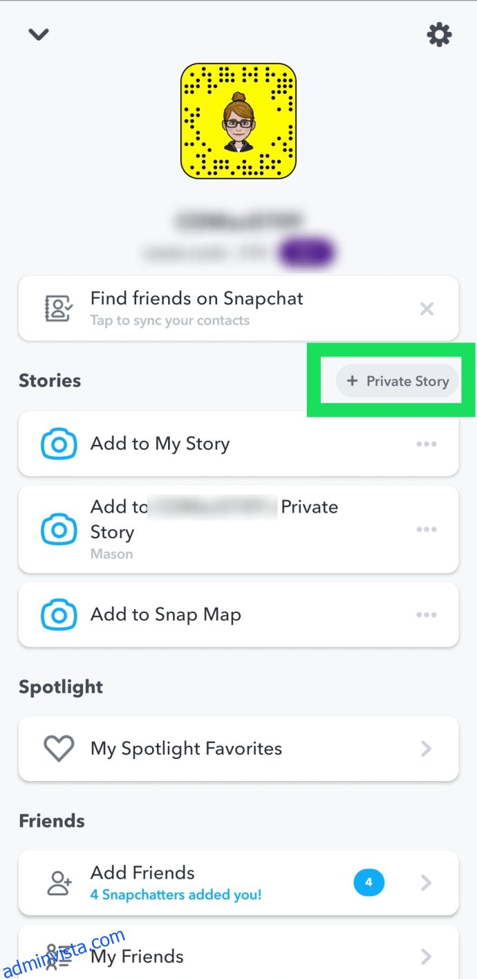 كيفية إنشاء قصة خاصة في تطبيق Snapchat 2