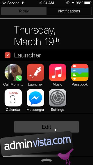 قم بتشغيل التطبيقات وإجراء مكالمات من مركز إشعارات iPhone 2