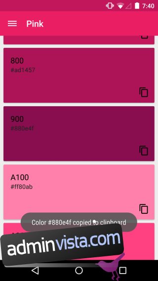 تقترح لوحات ألوان التصميم متعدد الأبعاد ألوانًا لتطبيقك [Android] 2