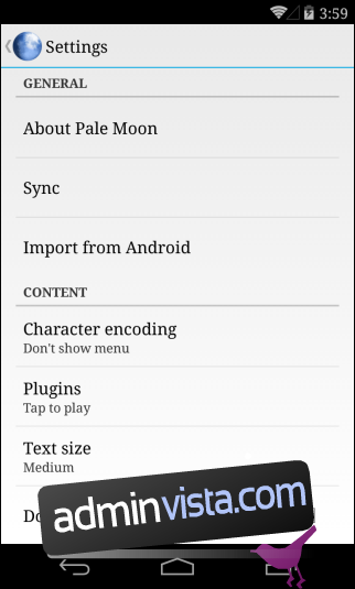 برنامج Pale Moon لنظام Android هو Firefox على المنشطات 2