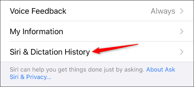 كيفية تعطيل وحذف سجل Siri على iPhone و iPad 3