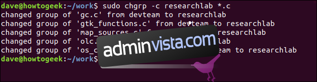 كيفية استخدام الأمر chgrp على نظام Linux 2