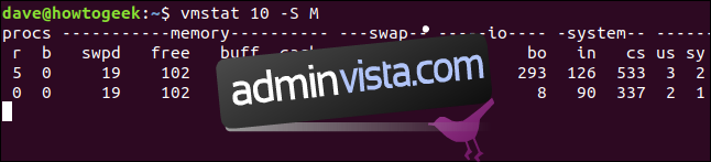 كيفية استخدام الأمر vmstat على نظام Linux 8