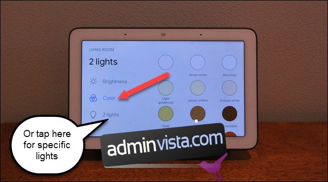 هذه هي الطريقة التي تغير بها ألوان الإضاءة الذكية من Google Home Hub- شاشة 4