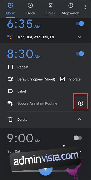 كيفية إعداد إجراءات المساعد في Google Clock على Android 2