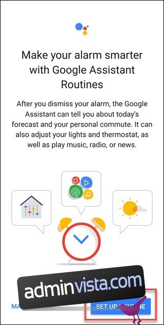 كيفية إعداد إجراءات المساعد في Google Clock على Android 3