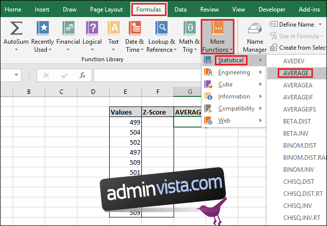 كيفية حساب Z-Score باستخدام Microsoft Excel 2