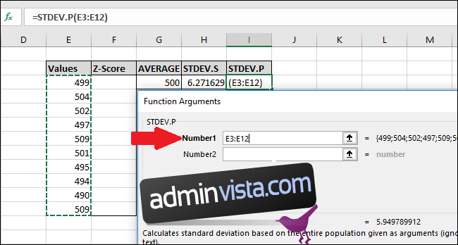 كيفية حساب Z-Score باستخدام Microsoft Excel 11