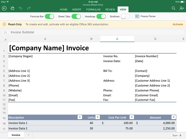 Microsoft Office (Word و Excel و PowerPoint) لأجهزة iPad [Review] 5