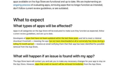 Apple explains why it will remove outdated apps from its App Store removal