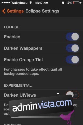 يتيح Eclipse الوضع الليلي على مستوى النظام في iOS 7
