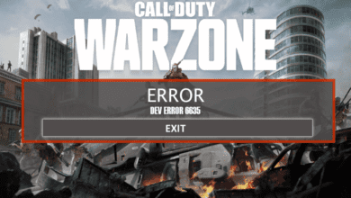 إصلاح خطأ Call of Duty Warzone Dev 6635 i Windows 10