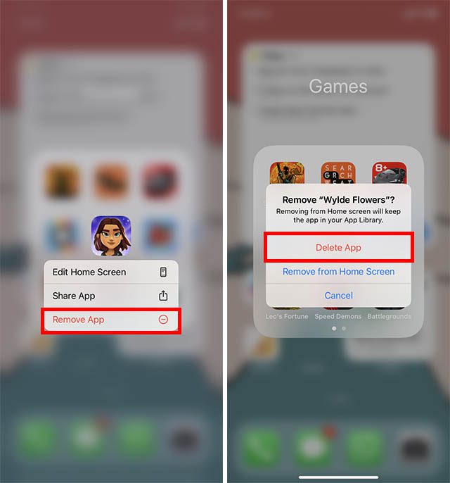 كيفية حذف التطبيقات على iPhone