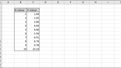 كيفية عمل منحنى معايرة خطي في Excel