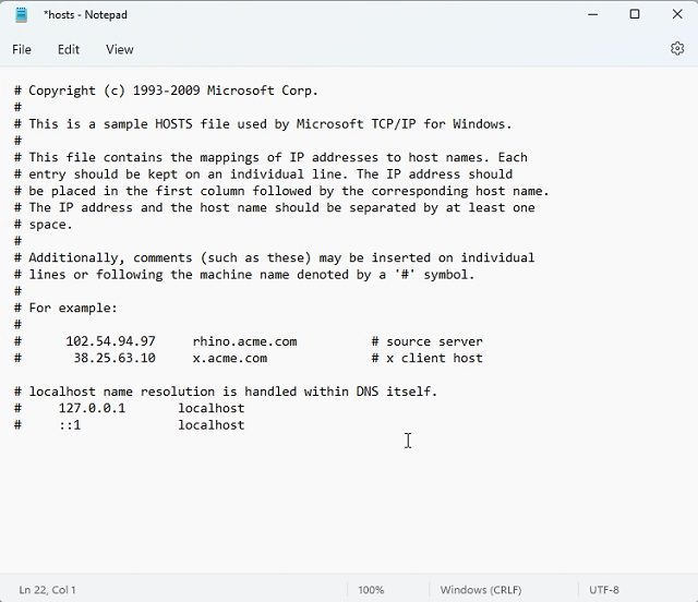 كيفية البحث عن ملف المضيفين وتحريره في ملف Windows 11