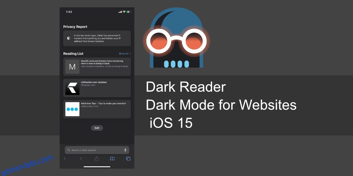 كيفية استخدام Dark Reader لتمكين الوضع المظلم لجميع مواقع الويب على iOS 15