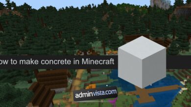 كيفية صنع الخرسانة في Minecraft