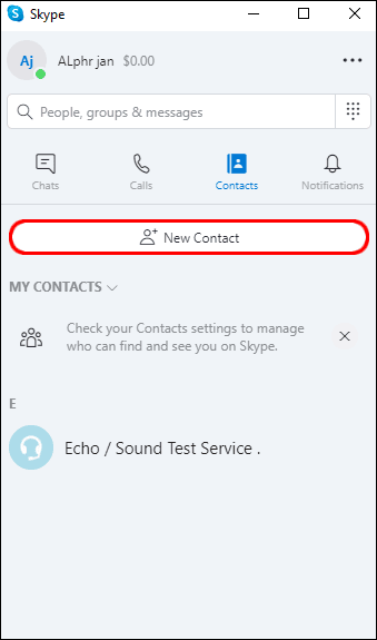 كيفية إضافة جهة اتصال في Skype