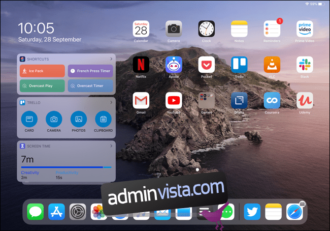 كيفية إضافة التطبيقات المصغّرة وتخصيصها على شاشة iPad الرئيسية