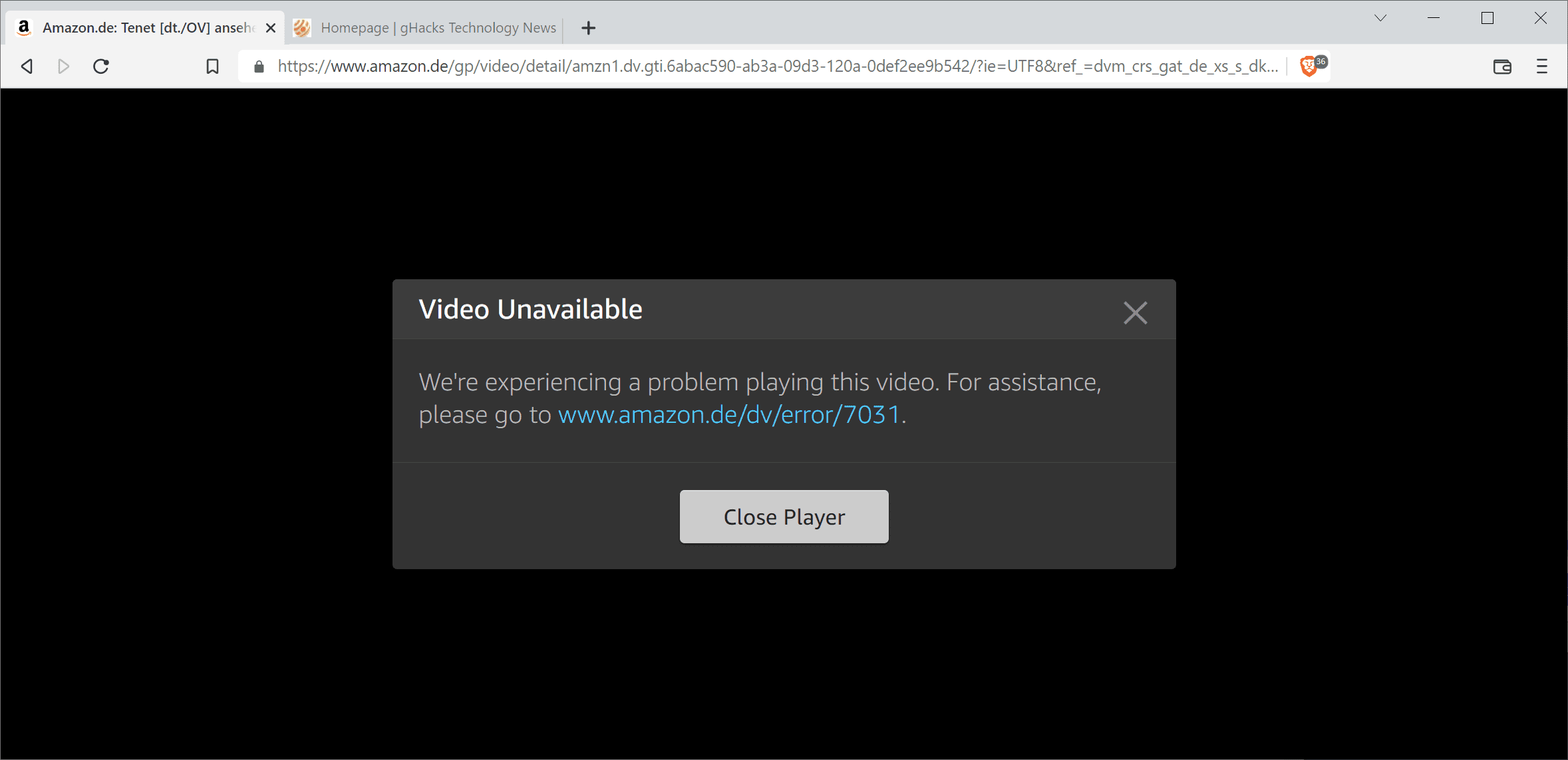 Here is an easy fix for Amazon Prime Video Error 7031