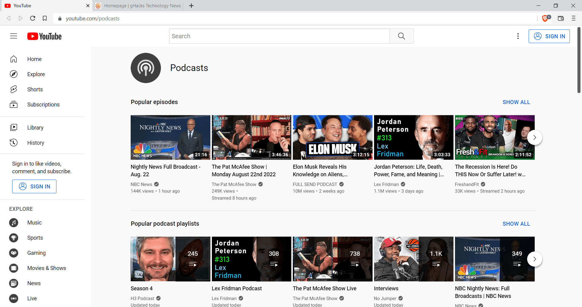 First look at YouTube