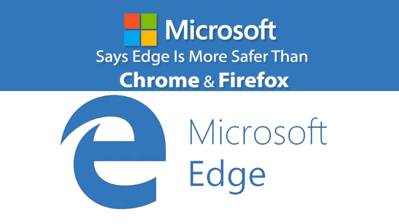 Microsoft Says Edge Is More Safer Than Chrome & Firefox