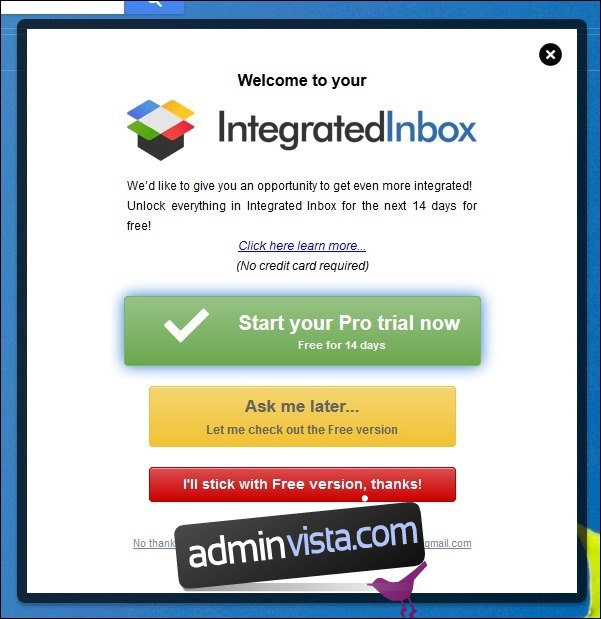 قم بالوصول إلى جميع تطبيقات Google في Gmail باستخدام IntegratedInbox for Firefox 1