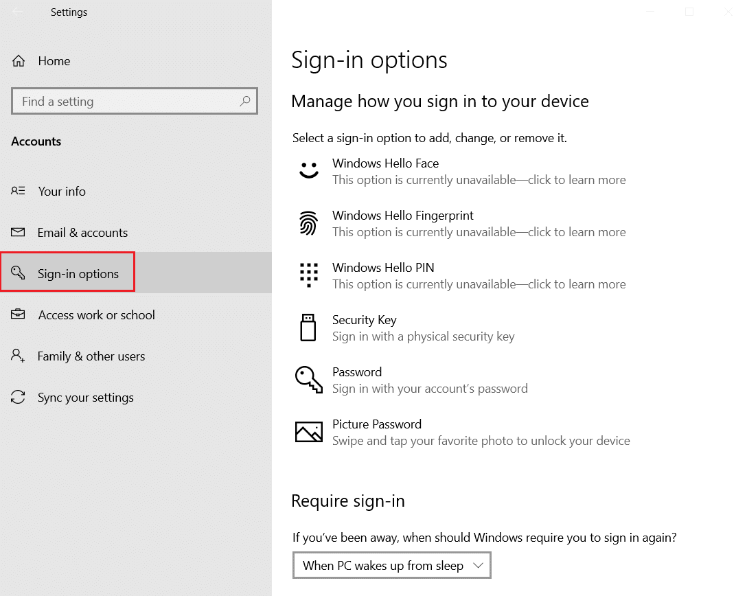 كيفية إزالة PIN تسجيل الدخول من Windows 10 2