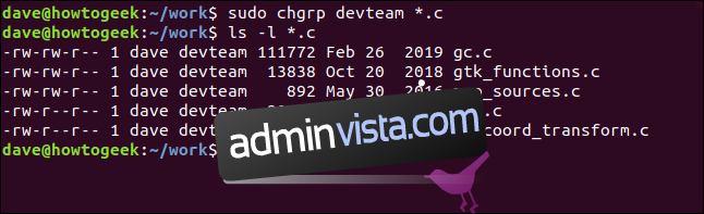 كيفية استخدام الأمر chgrp على نظام Linux 1