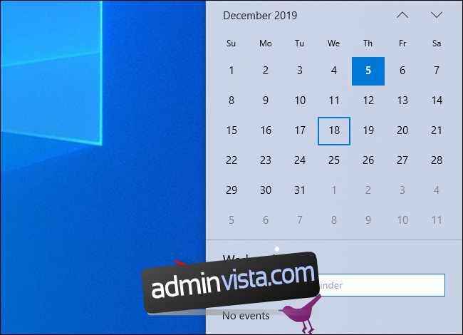 كيفية استخدام التقويم الخاص بك من Windows 10 مجال نشاط 1