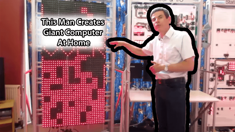 هذا الرجل يصنع حاسوبًا عملاقًا في المنزل للعب "Tetris" 1
