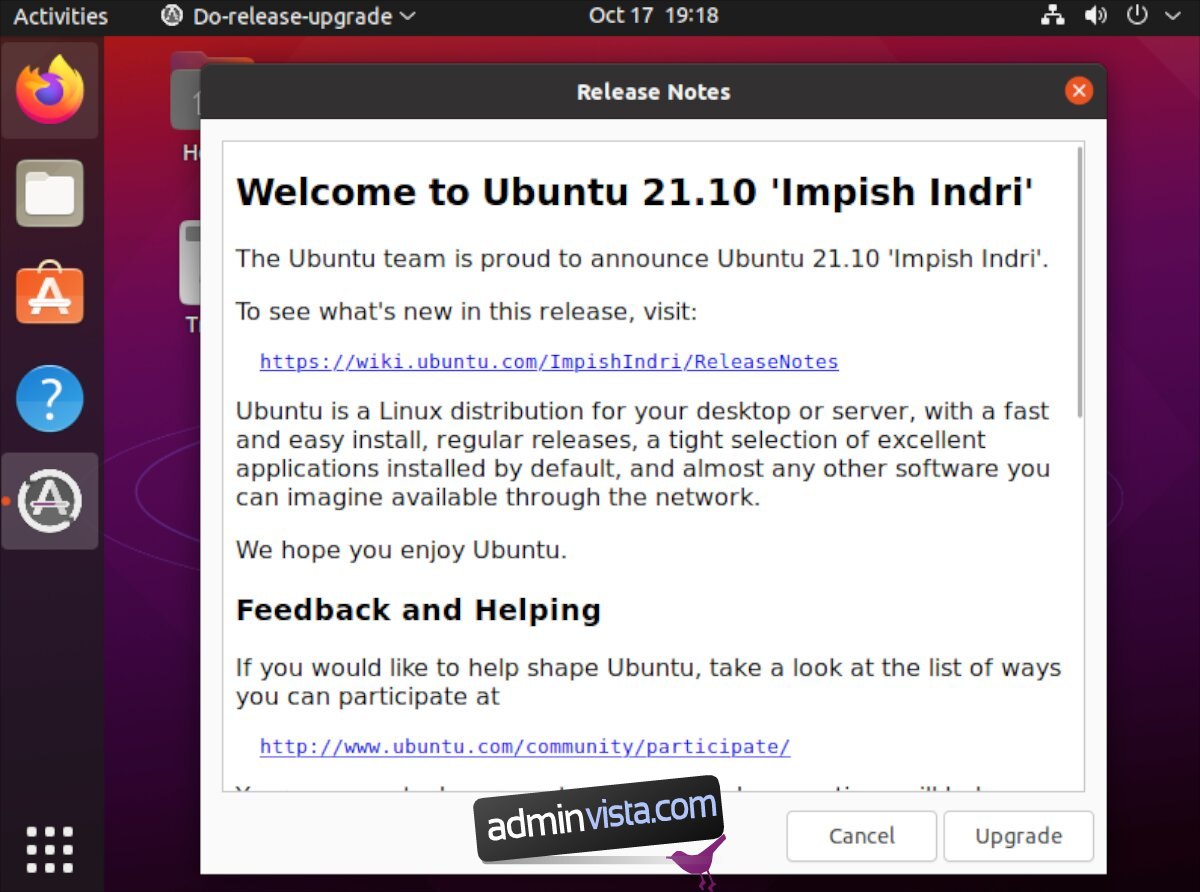 كيفية الترقية إلى Ubuntu 21.10 2