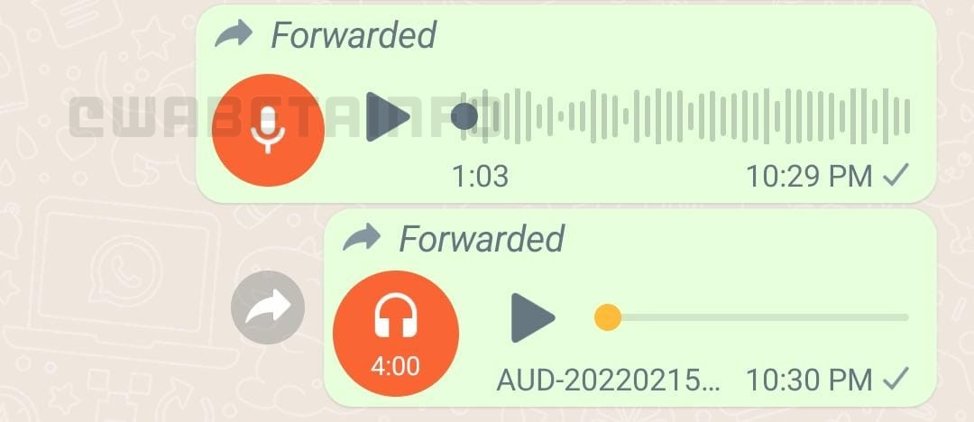 الملاحظات الصوتية لإعادة توجيه الصوت على WhatsApp بيتا