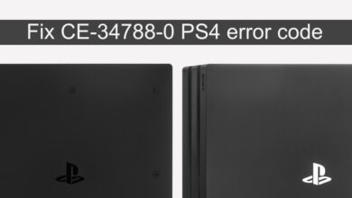 كيفية إصلاح رمز خطأ CE-34788-0 PS4