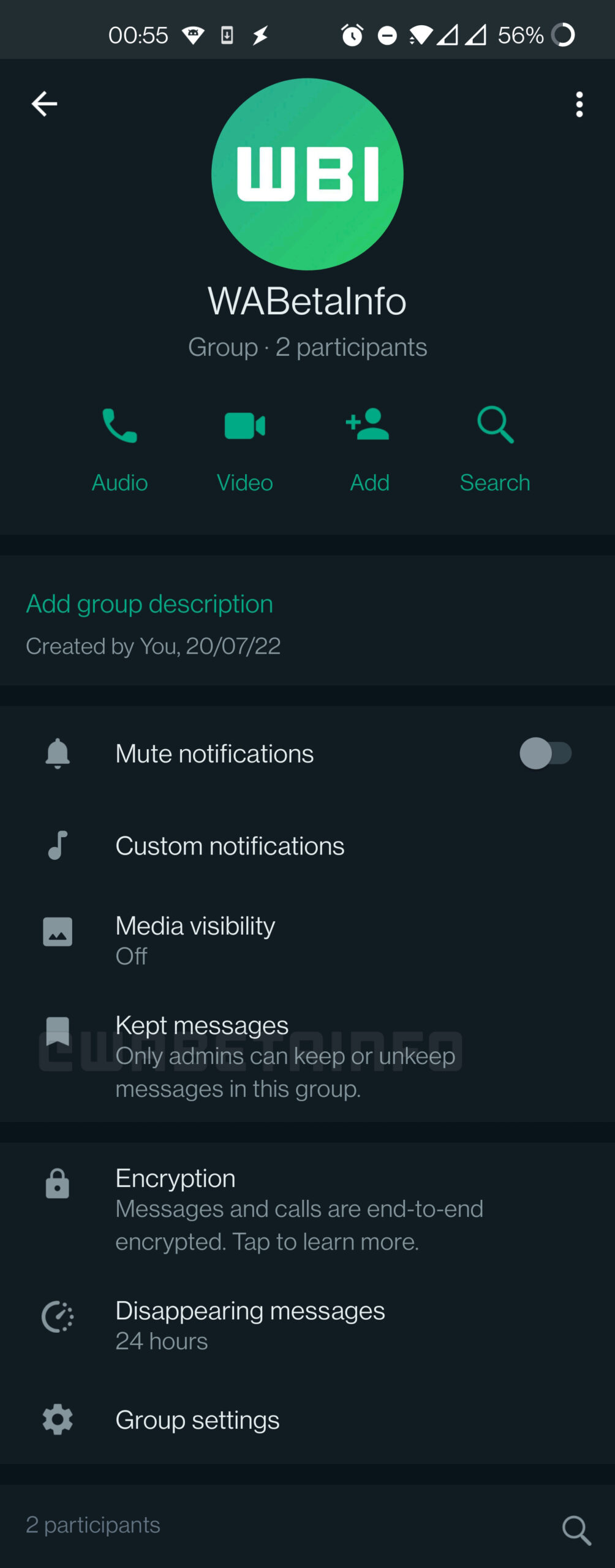 whatsapp beta حفظ الرسائل المؤقتة