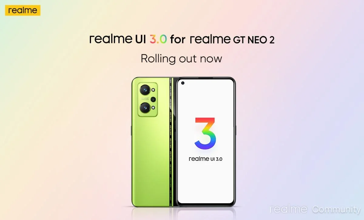 realme gt neo 2 android 12 realme ui 3.0.0 تحديث