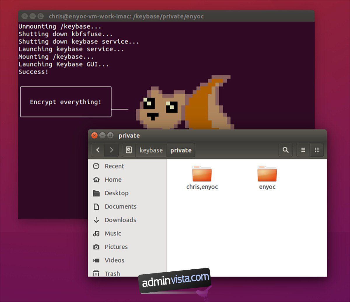 كيفية استخدام Keybase لتشفير الملفات على Linux