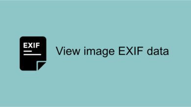 كيفية عرض بيانات الصورة بتنسيق EXIF