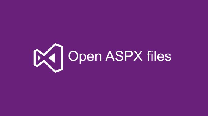 كيفية فتح ملفات ASPX - adminvista.com 1