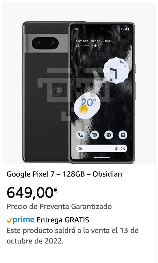 هذا هو سعر Google Pixel 7 باليورو في إيطاليا ، بإذن من Amazon 2